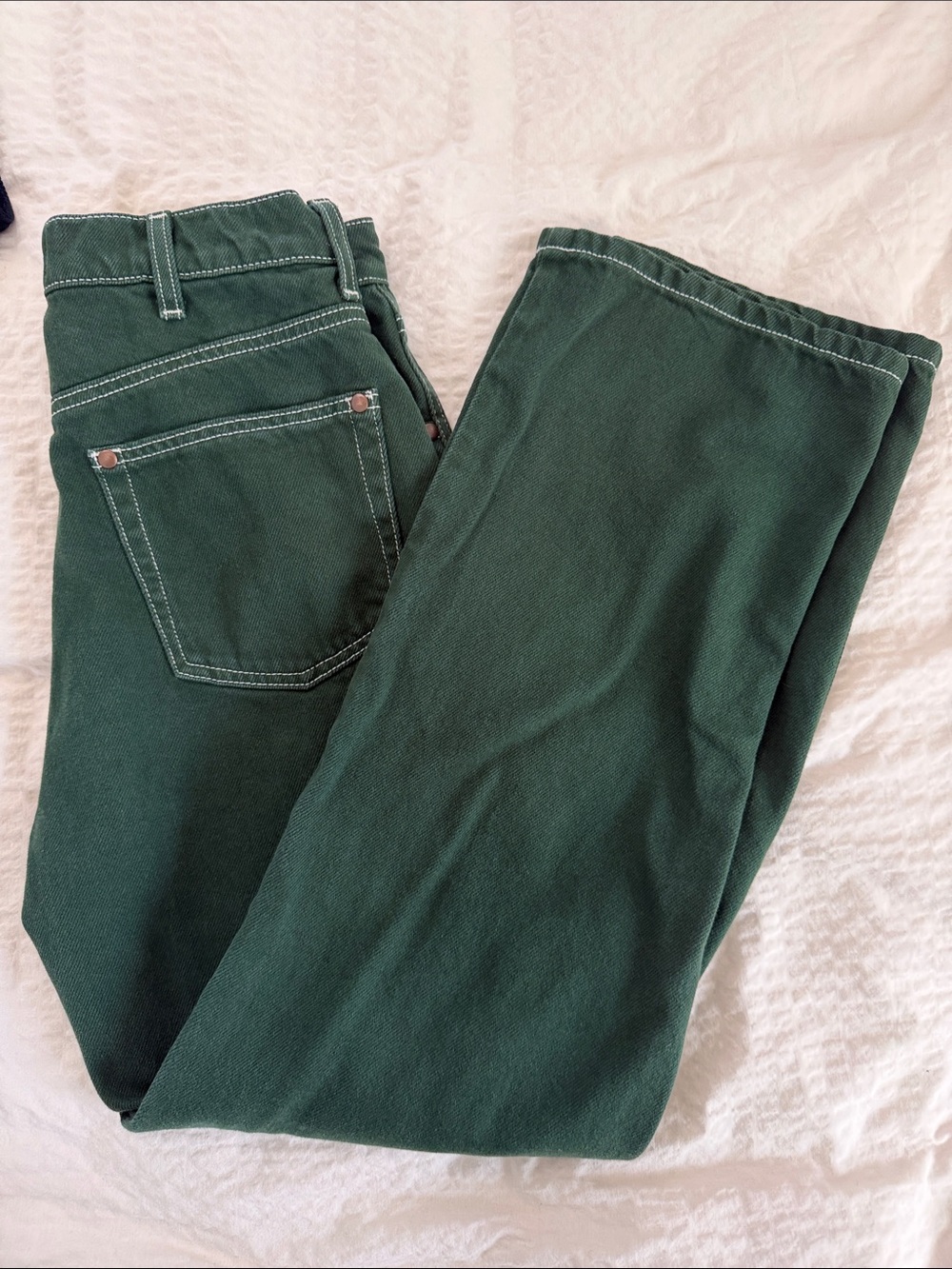 Reformation Cowboy High Rise Straight leg Jeans in Emerald - Picture 7 of 7